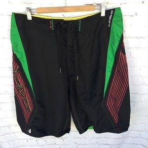 Quiksilver Rasta Surf Board Shorts Trunks